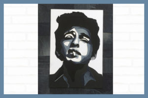 bob dylan, denimart, denim art, denim